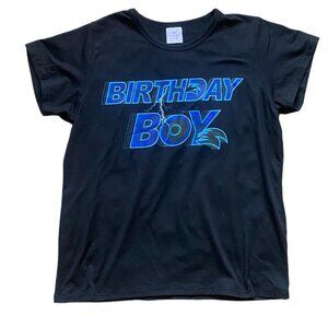 unbranded 'Birthday Boy' Short Sleeve Soft T-Shirt-Black-Size 9/10-GUC